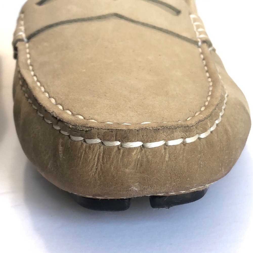 Massimo Matteo Taupe Leather Driving Loafers size 9.5B - Picture 6 of 13